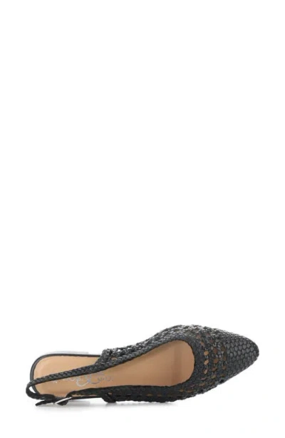 Bos. & Co. Willow Slingback Cap Toe Flat In Black