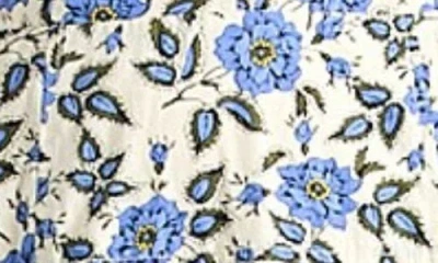 Derek Lam 10 Crosby Adair Print Sleeveless Midi Dress In Blue