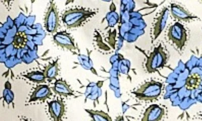 Derek Lam 10 Crosby Alba Cutout Back Mini Shirtdress In Blue