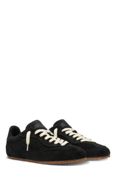 Axel Arigato Suede Low-profile Sneakers With Textured Sole In Black