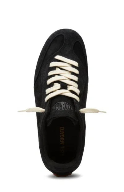 Axel Arigato Suede Low-profile Sneakers With Textured Sole In Black
