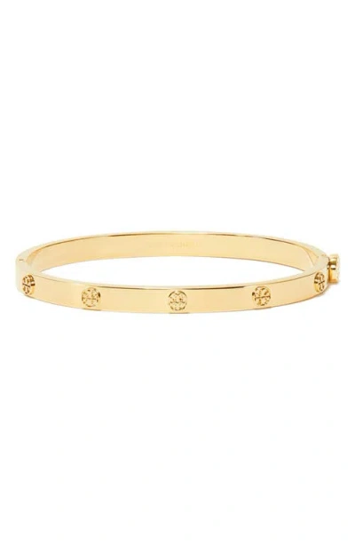 Tory Burch Miller Goldtone Stud Hinge Bracelet In Gold