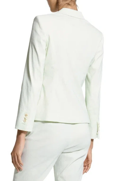 Theory Shrunken Three Button Blazer In Green