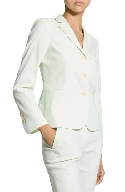 Theory Shrunken Three Button Blazer In Green