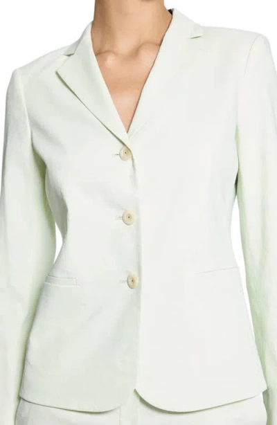 Theory Shrunken Three Button Blazer In Green