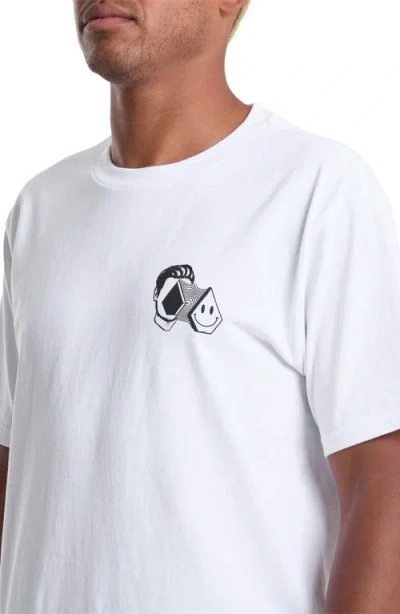 Volcom Aura Cotton Graphic T-shirt In White