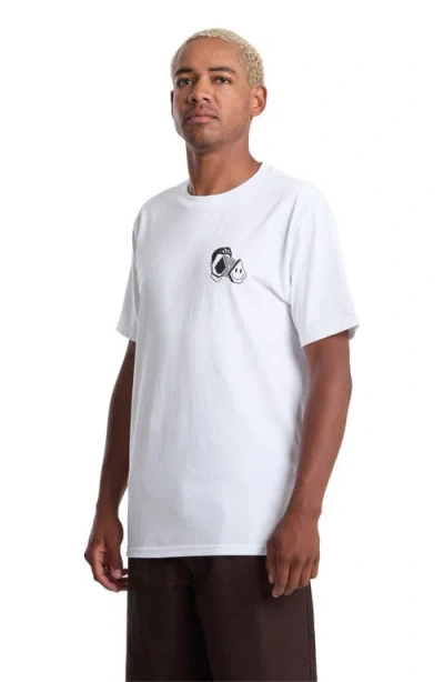 Volcom Aura Cotton Graphic T-shirt In White