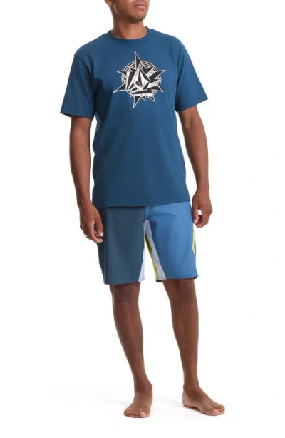 Volcom Yoink Graphic T-shirt In Blue