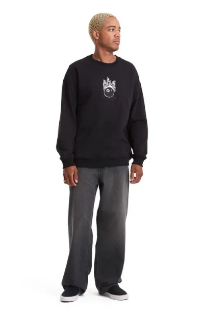 Volcom X Seth Conboy Embroidered Crewneck Sweatshirt In Black