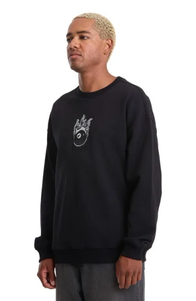 Volcom X Seth Conboy Embroidered Crewneck Sweatshirt In Black