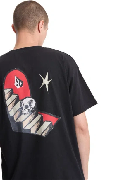 Volcom X Seth Conboy Embroidered Graphic T-shirt In Black