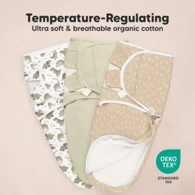 Keababies 3-pack Soothe Zippy Swaddle Wrap In Multi