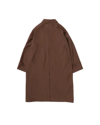 Vowels Split Raglan Coat In Brown