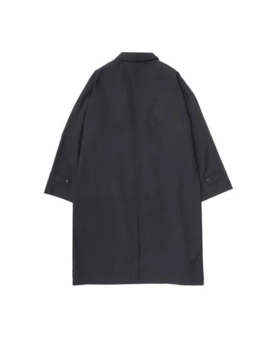 Vowels Split Raglan Coat In Black