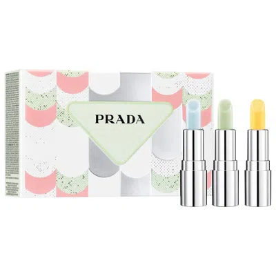 Prada Hydrating Mini Lip Balm Trio Gift Set In Multi