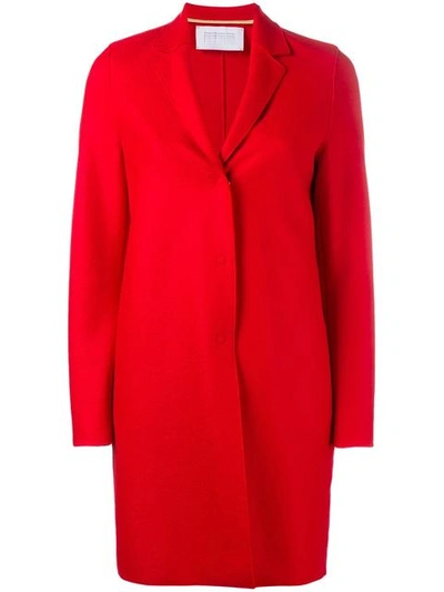 Shop Harris Wharf London Classic Cocoon Coat - Red