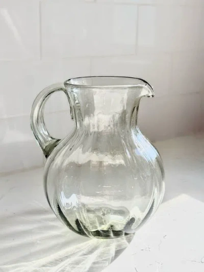 Villa Lua Home Bola Fluted Pitcher In Transparent