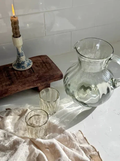 Villa Lua Home Bola Fluted Pitcher In Transparent