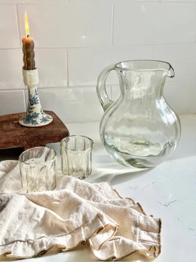 Villa Lua Home Bola Fluted Pitcher In Transparent