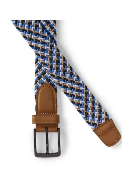 Lands' End Elastic Braid Belt In Blue