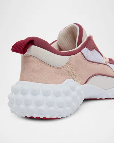 Christian Louboutin Mara Flat Sneakers Rear Pull Tab Contrast Panels In Multi