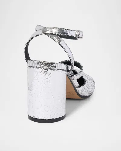 Maison Margiela Tabi Broken Mirror Leather Split-toe Pumps In Metallic