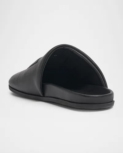 Givenchy Leather Slippers Featuring Flat Sole Design In Black