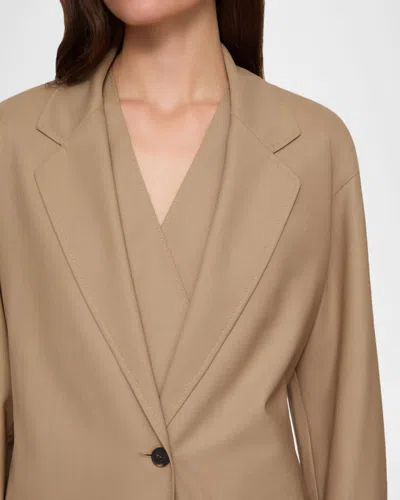 Lafayette 148 New York Tropical Wool Blend Tie Back Jacket In Nude