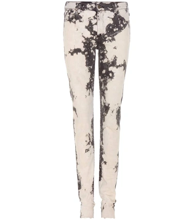 Gucci Appliquéd Distressed Mid-rise Skinny Jeans In Multicolor