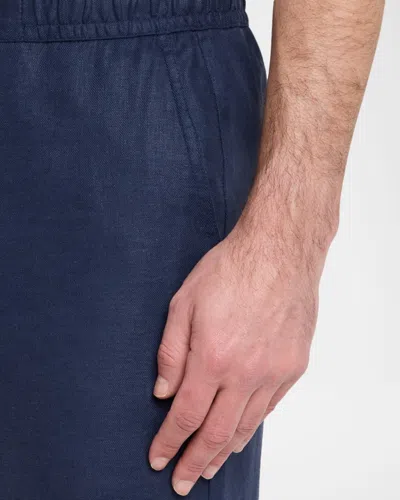 Bugatchi Aerolinen Linen Blend Pants In Blue