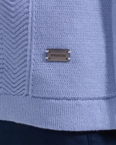 Bugatchi Short Sleeve Cardigan In Blue