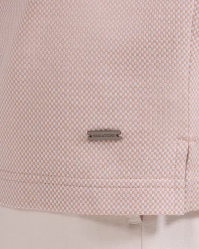 Bugatchi Quarter Zip Polo In Neutral