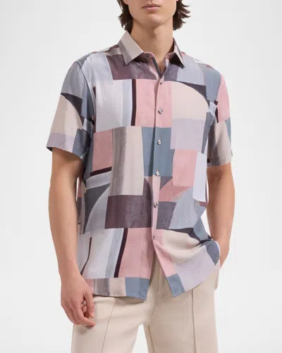 Bugatchi Men's Orson Abstract-print Button-front Shirt In Multi
