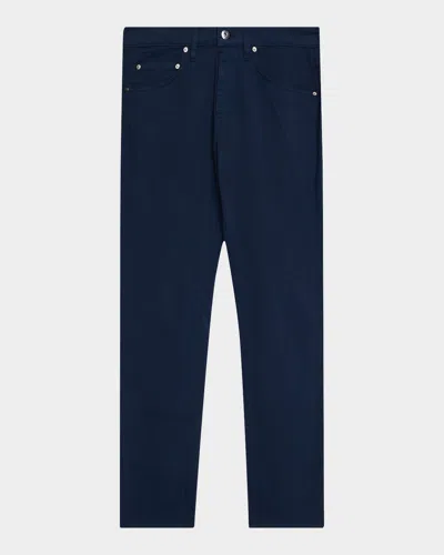 Bugatchi Stretch Cotton Pants In Blue