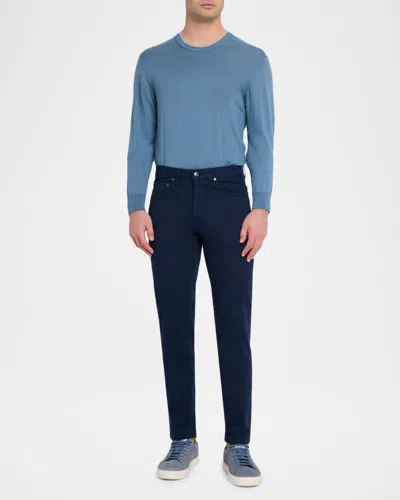 Bugatchi Stretch Cotton Pants In Blue