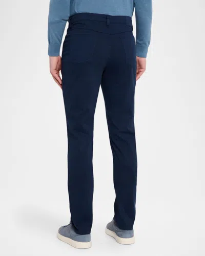 Bugatchi Stretch Cotton Pants In Blue