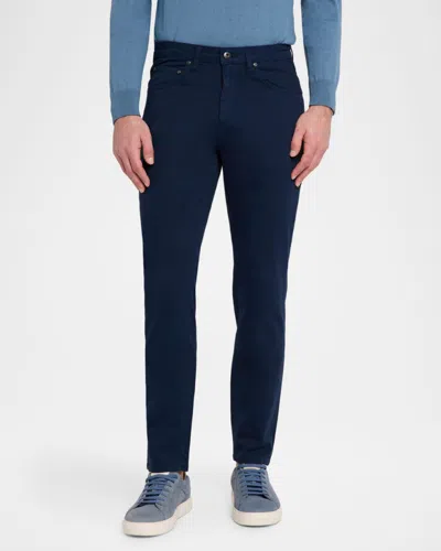 Bugatchi Stretch Cotton Pants In Blue