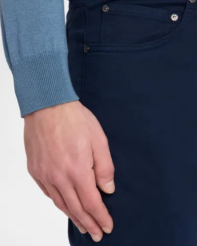 Bugatchi Stretch Cotton Pants In Blue