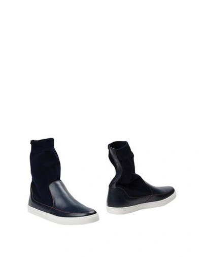Jil Sander Ankle Boots In Dark Blue