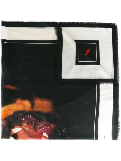 Givenchy Rottweiler Print Scarf In 007