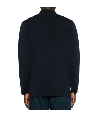 Lardini Double-breasted Black Tailored Jacket With Structured Lapel In Black