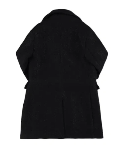 Balmain Wool Blend Coat In Black