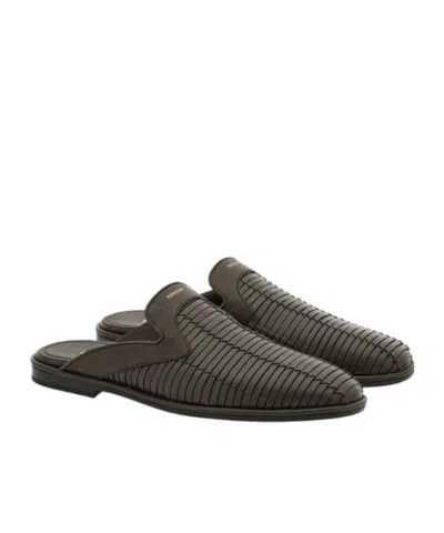 Ferragamo Texas Mule In Brown