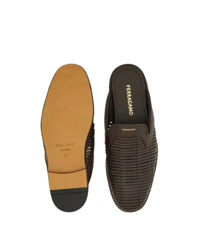 Ferragamo Texas Mule In Brown