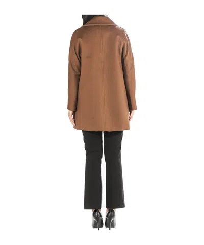 Max Mara Belize Coat In Brown