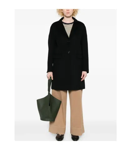 Twinset Single-breasted Coat In Black