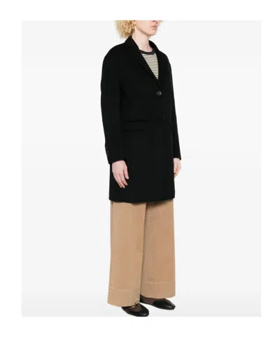 Twinset Single-breasted Coat In Black