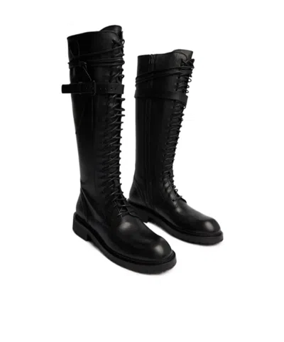 Ann Demeulemeester Women Danny 24 Hole Lace Up Boots In Black