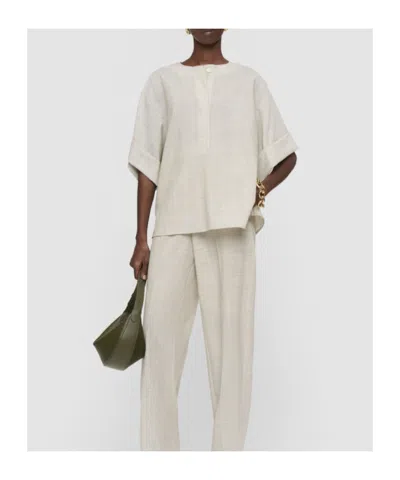 Joseph Yani Light Wool Blouse In White