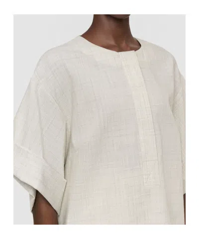 Joseph Yani Light Wool Blouse In White